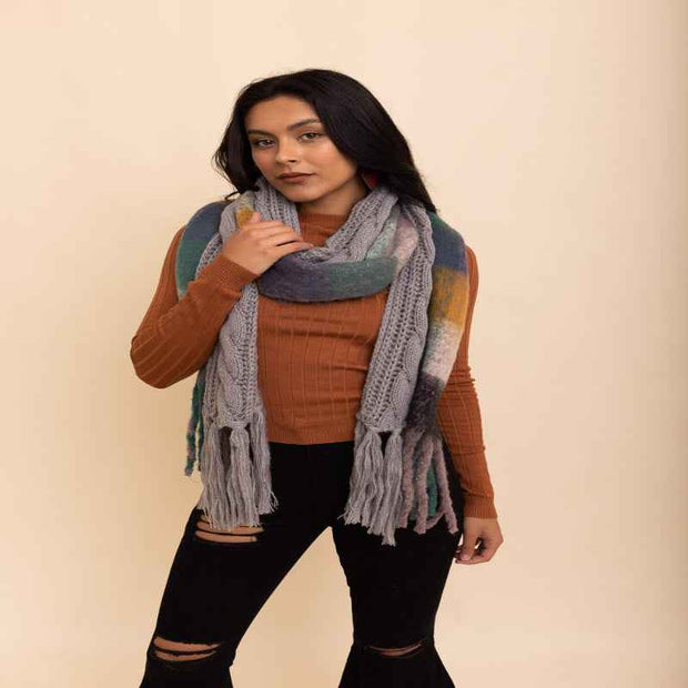 Tassel Knit Scarf