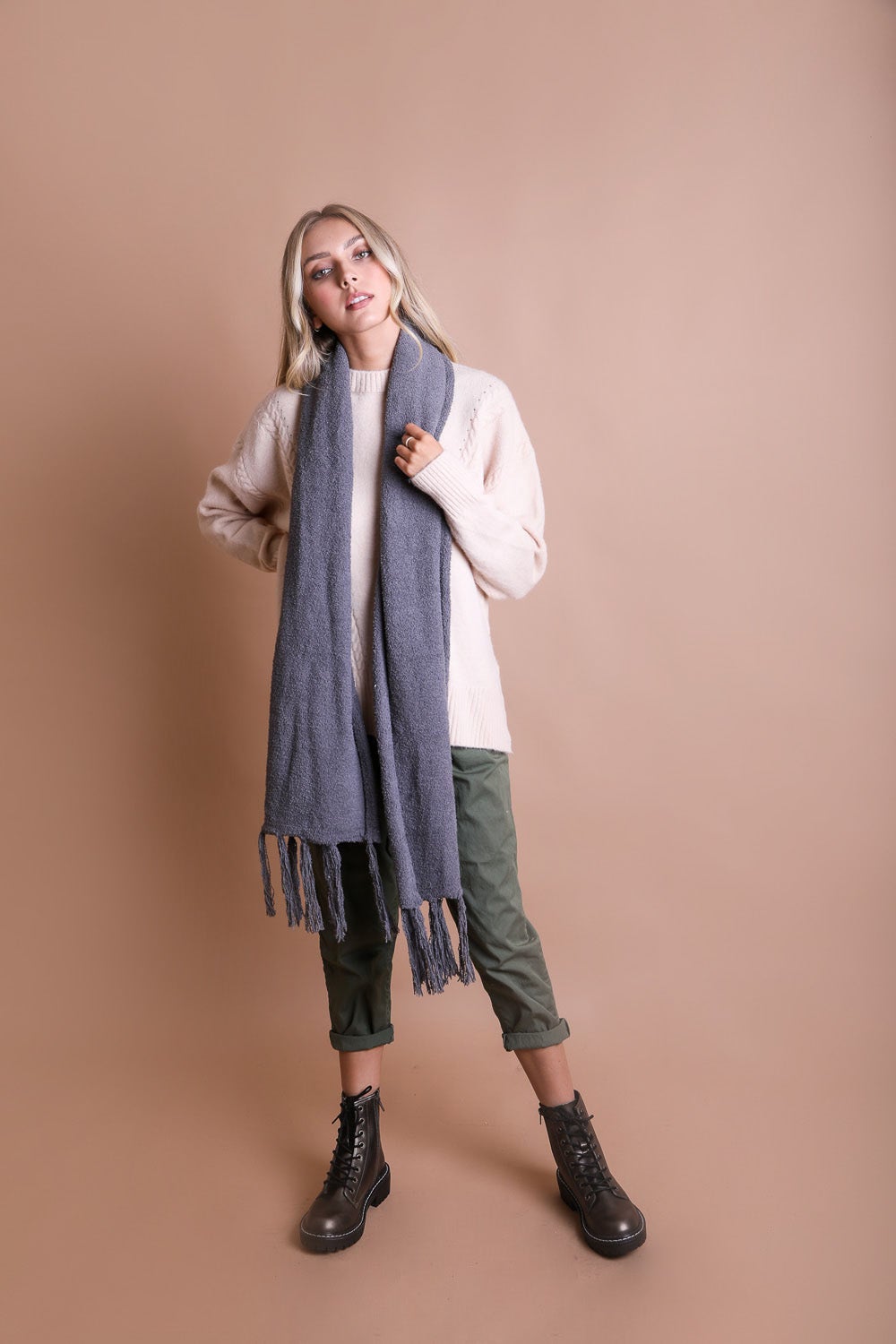 Boucle Tassel Scarf