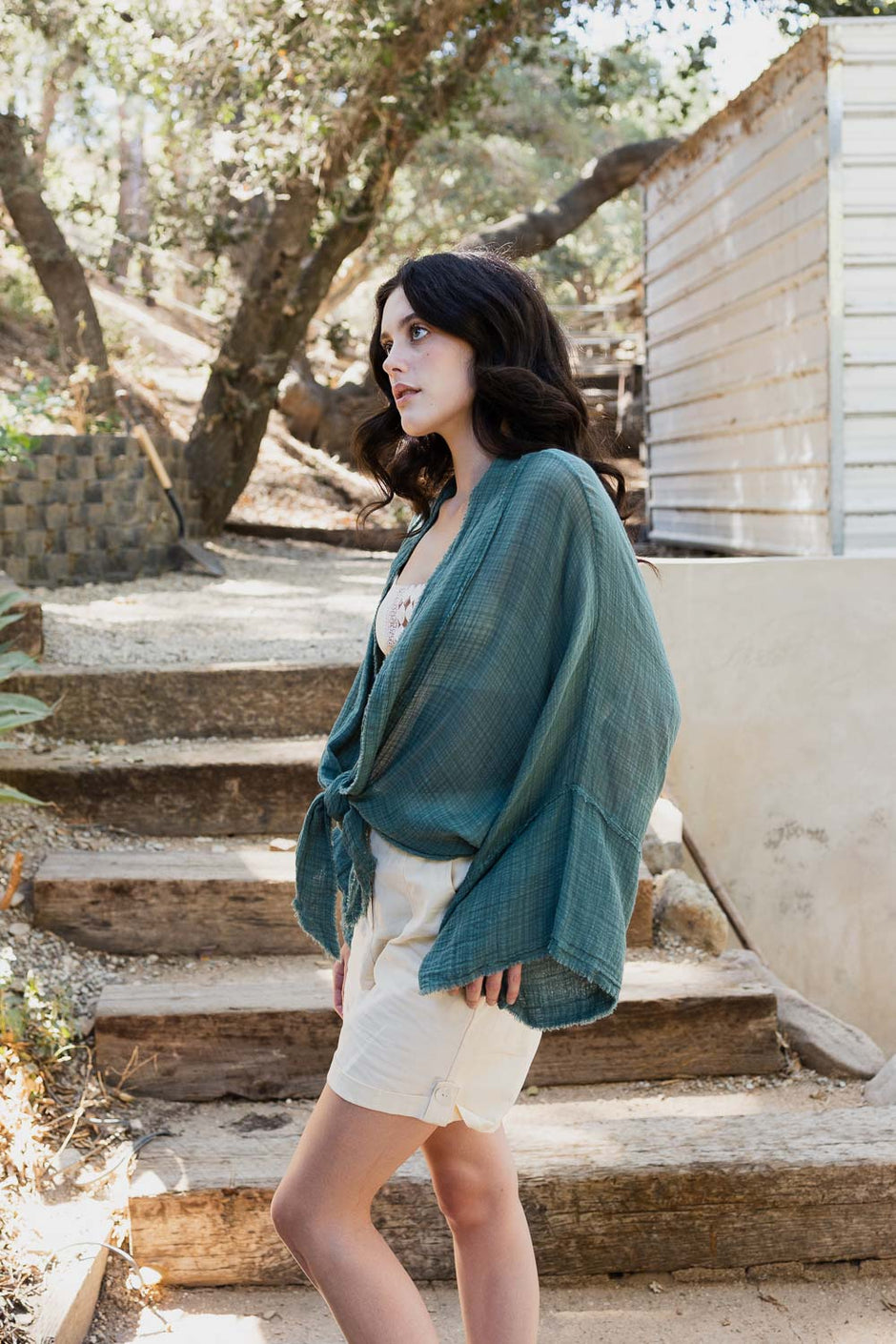 Flounce Kimono Wrap