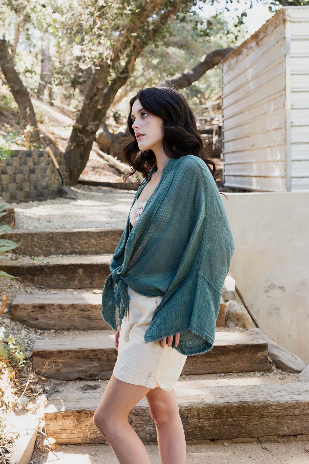 Flounce Kimono Wrap