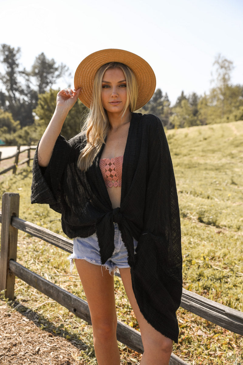 Flounce Kimono Wrap