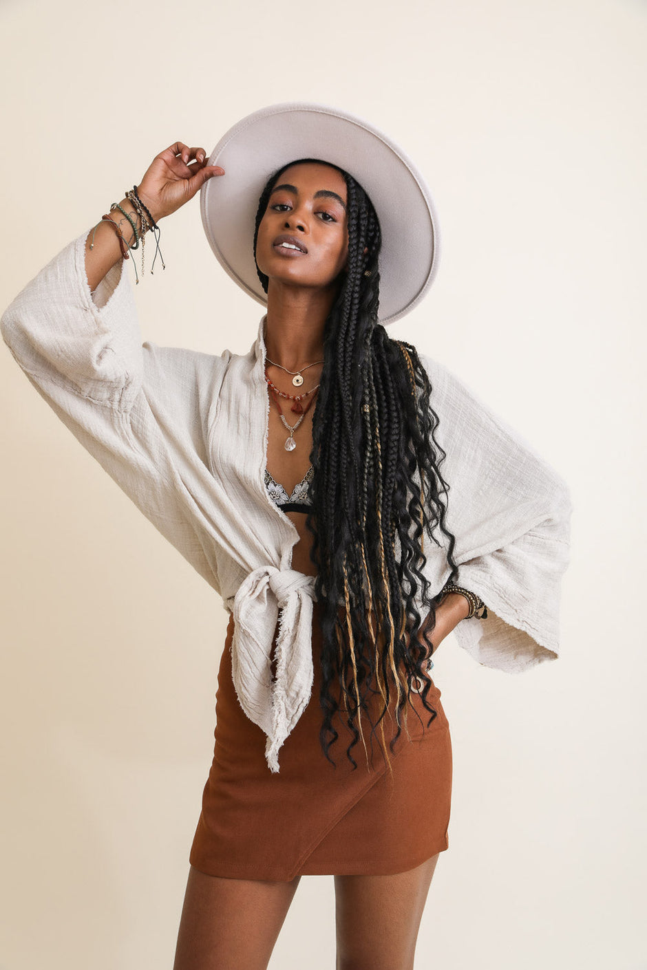 Flounce Kimono Wrap