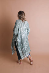 Tie Dye Frayed Kimono