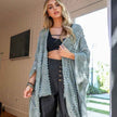 Women Sheer Knit Open Front Long Cardigan Lightweight Cover Up