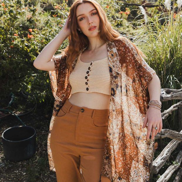 Allover Floral Kimono