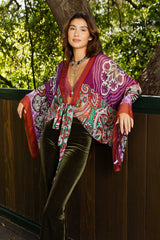 Free Spirit Boho Tie Front Wrap Kimono