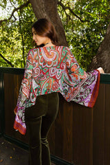 Free Spirit Boho Tie Front Wrap Kimono