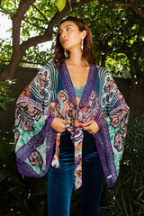 Free Spirit Boho Tie Front Wrap Kimono