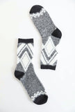 Diamond Pattern Mohair Socks