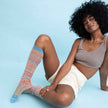 Multicolor Knit Long Socks Stretch Comfortable Casual Wear
