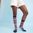 Multicolor Knit Long Socks Stretch Comfortable Casual Wear
