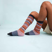 Multicolor Knit Long Socks Stretch Comfortable Casual Wear