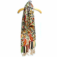 Paisley Pattern Garden Landscape Design Scarf