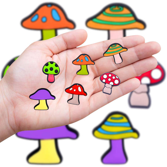 Mushroom Croc Shoe Charms – 7pcs Set
