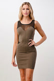 Mesh Insert Bodycon Dress