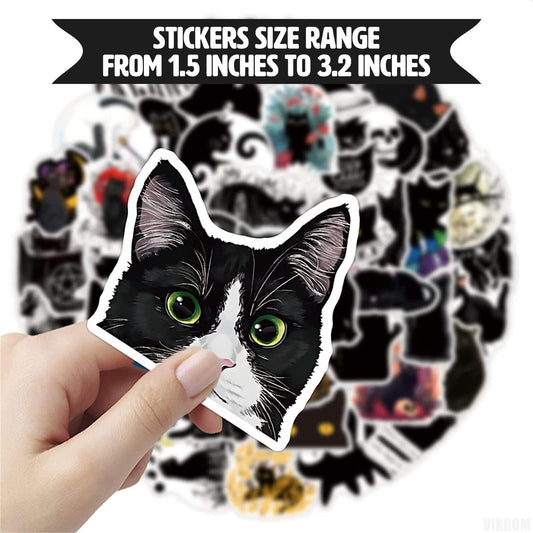 100pcs Waterproof Cat Vinyl Laptop Stickers