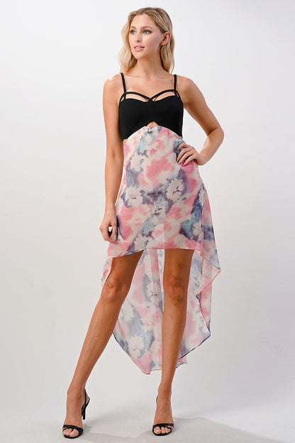 Tie-Dye High-Low Dress