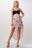 Vestido tie-dye de corte alto y bajo 