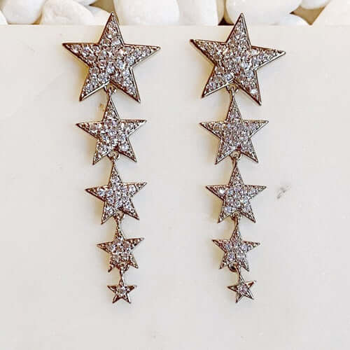 Five Stars Dangle Earrings