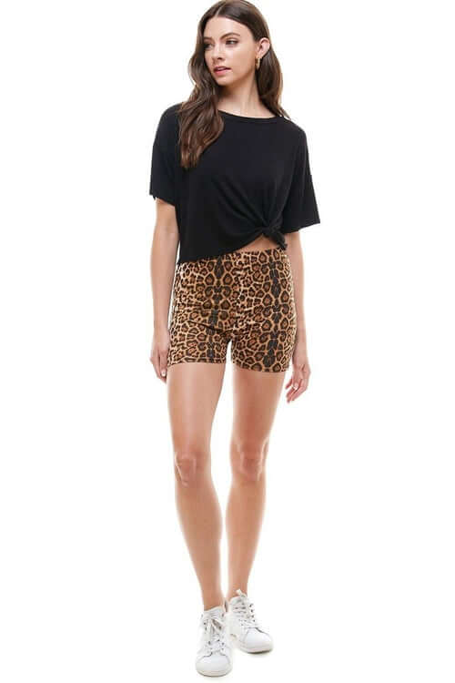 Short cycliste imprimé pour femme 