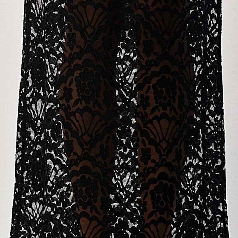 Women Lace Wide Leg Pants High Waist Elegant Style