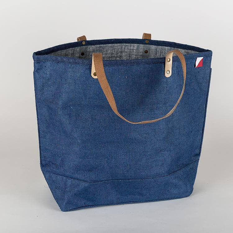 Big Jute Colored Tote Bags with durable design and stylish leather straps.