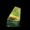 C.P.LIGHT Teardrop Glass Accent Lamp with Wooden Base