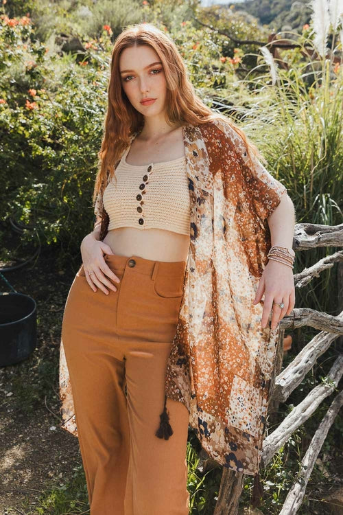 Allover Floral Kimono