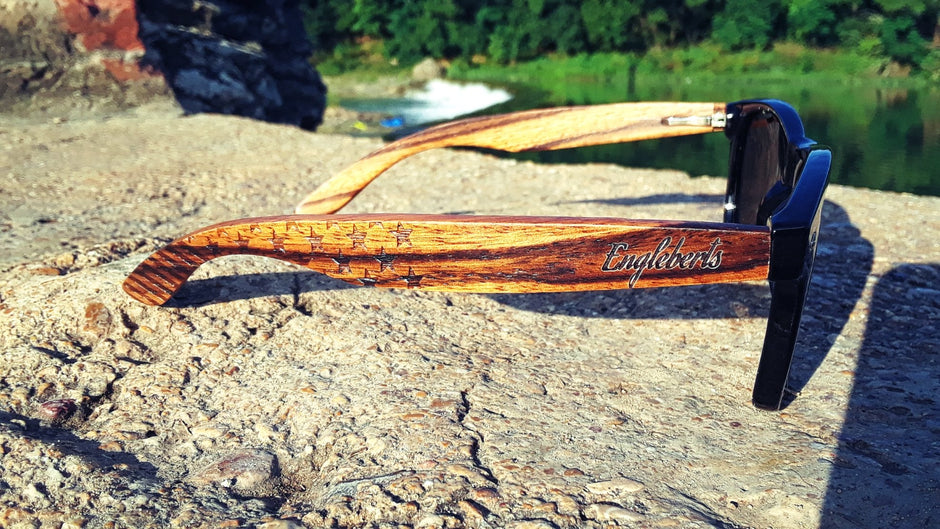 Zebrawood Stars & Bars Sunglasses