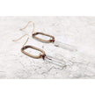 Boucles d'oreilles pendantes en quartz