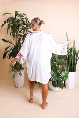 Anemone Embroidered Kimono