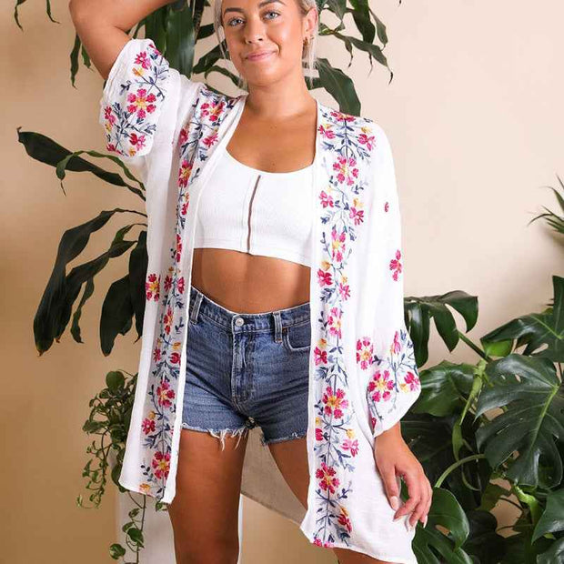 Floral Sheer Kimono