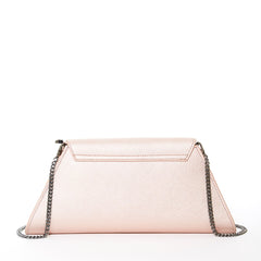 Angelica Rose Gold Metallic Clutch