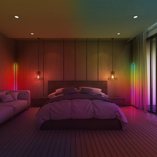 RGB LED Corner Floor Lamps.