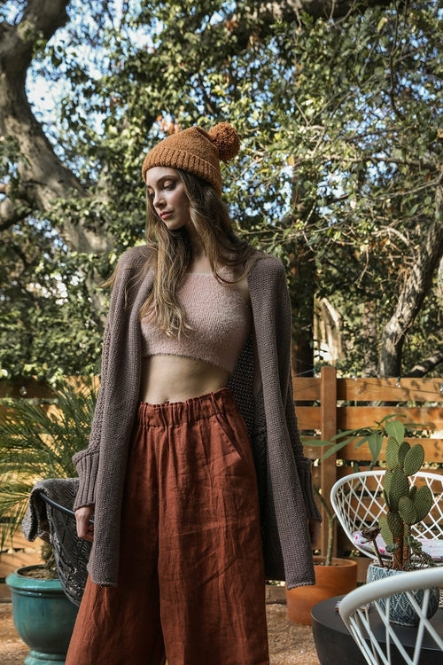 Cardigans en tricot à manches chauve-souris.