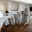 Snow Flocked Artificial Christmas Tree with Burlap Base Decorative Holiday Tree