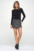 Asymmetrical Wrap Mini Skorts