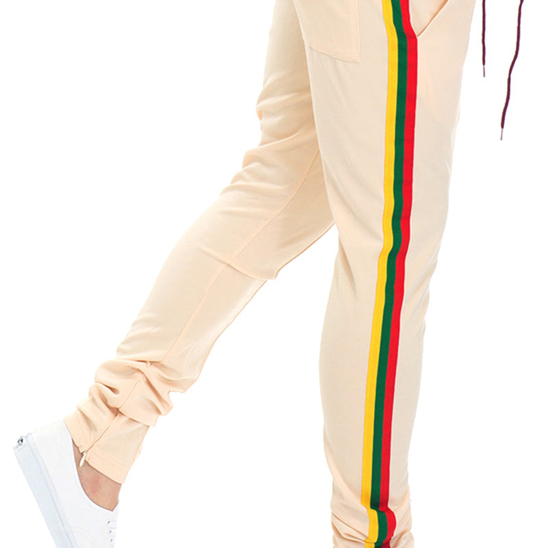 Men’s Side Stripe Jogger Pants with Drawstring Waist
