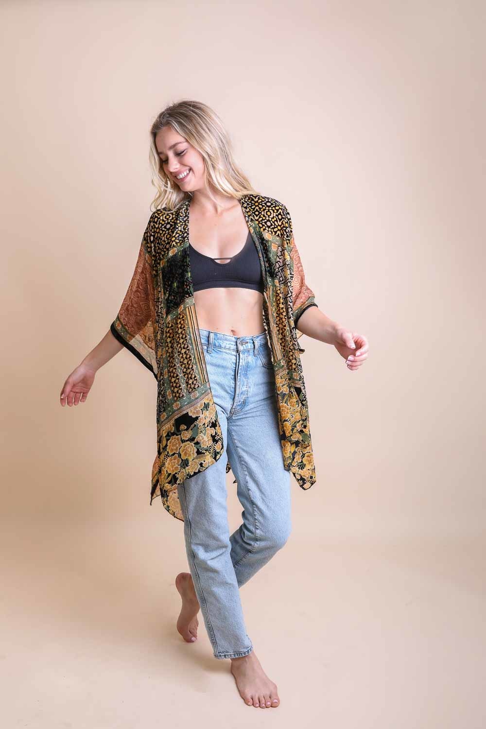 Boho Velvet Kimono