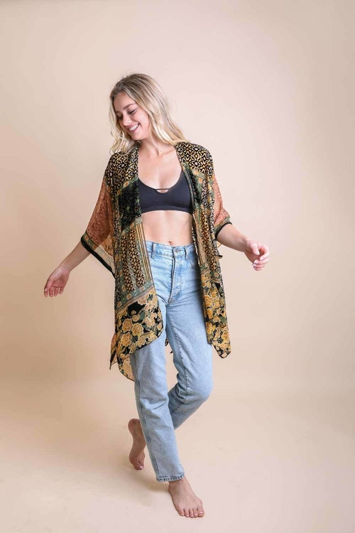 Boho Velvet Kimono