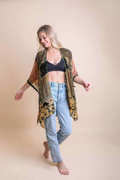 Boho Velvet Kimono