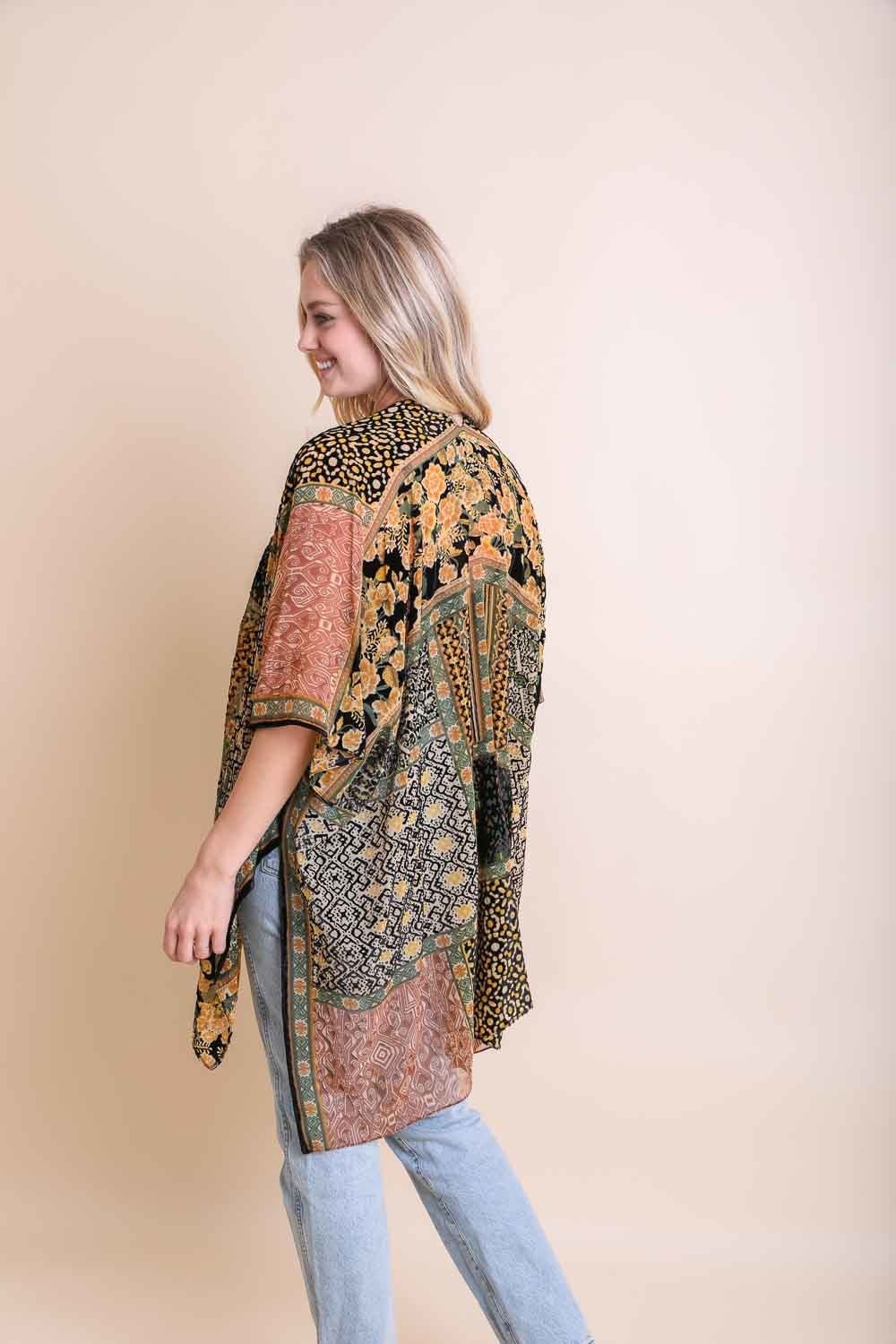 Boho Velvet Kimono