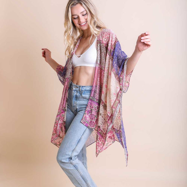 Bohemian Burnout Velvet Kimono