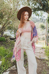 Boho Bliss Burnout Velvet Kimono