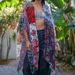 Boho Patchwork Kimono – Multicolor Bohemian Style