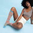 Multicolor Knit Long Socks Stretch Comfortable Casual Wear