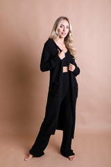 Ultra-soft Boucle Longline Cardigan