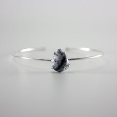 Dendritic Opal Sterling Silver Cuff Bracelet