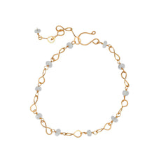 Rainbow Moonstone Infinity Chain Bracelet