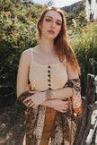 Tops Brami con botones de punto ondulado, tallas XS/SM/L.